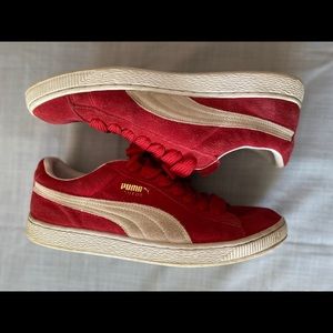 Red Puma Suede